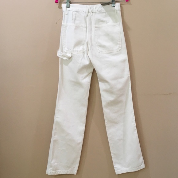 ZARA Into The Classic The RELAXED WORKER JEANS LIMITED EDITION White Size 0 - Picture 9 of 10